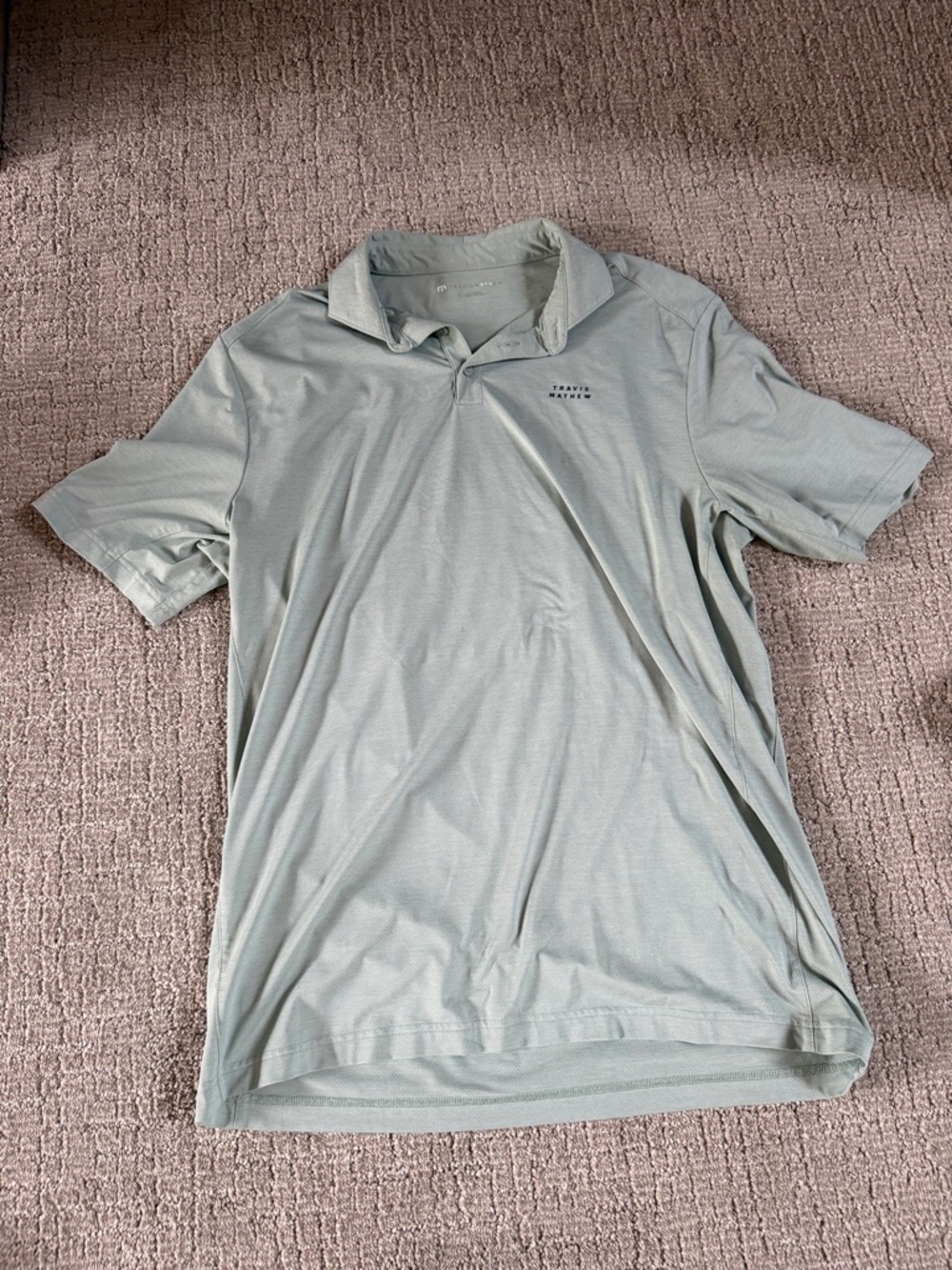 Travis Mathew Light Sage Polo Shirt